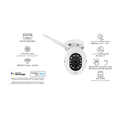 VIMAR ELVOX CCTV: Bullet Wi-Fi cam - Full-HD 1080p 4mm