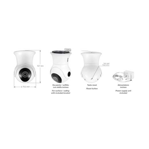 VIMAR ELVOX CCTV: Outdoor PT Wi-Fi cam Full-HD - 3,6mm