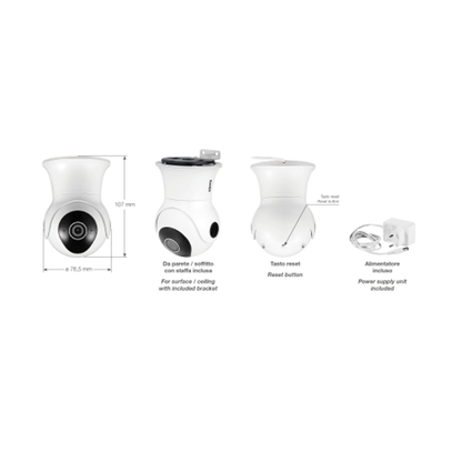 VIMAR ELVOX CCTV: Outdoor PT Wi-Fi cam Full-HD - 3,6mm