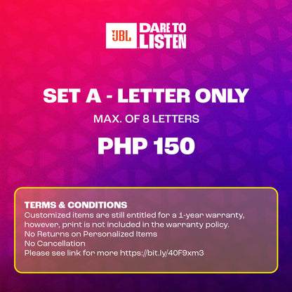 JBL Customization SET A (Letters Only)