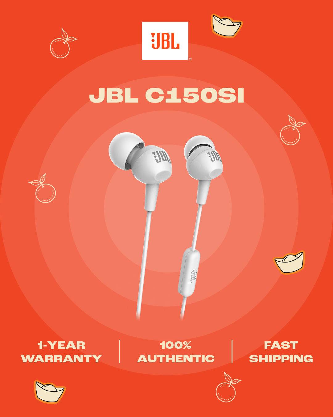 JBL  C150SI  In-Ear  Headphones
