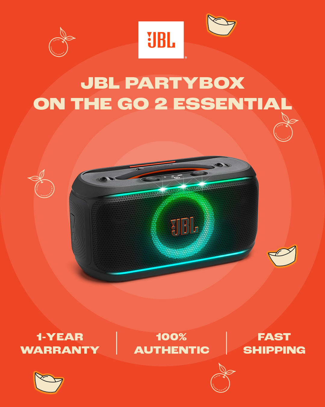 JBL Partybox On The Go 2 Essential Portable party speaker