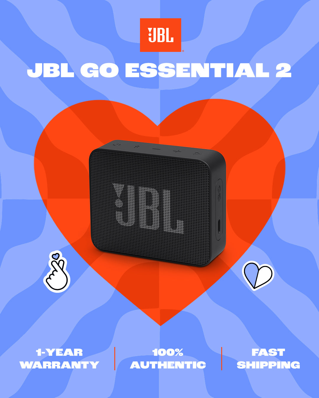 JBL Go Essential 2 Portable Waterproof Speaker