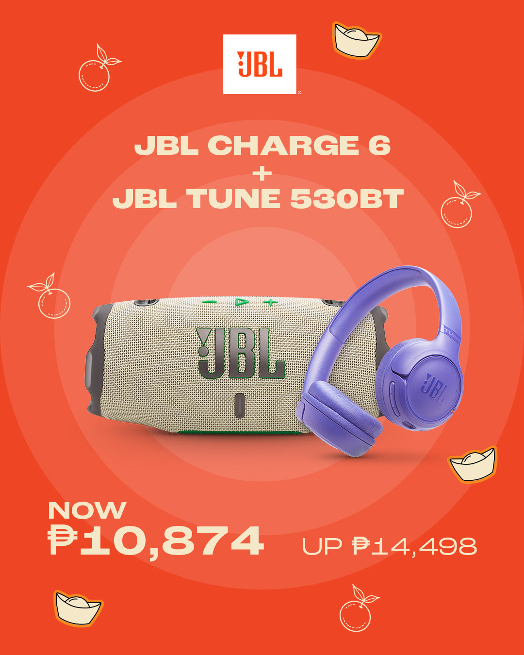 JBL CHARGE 6 + JBL TUNE 530BT