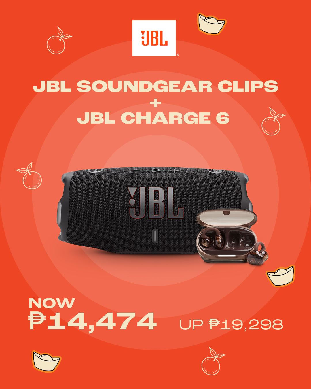 JBL SOUNDGEAR CLIPS + JBL CHARGE 6