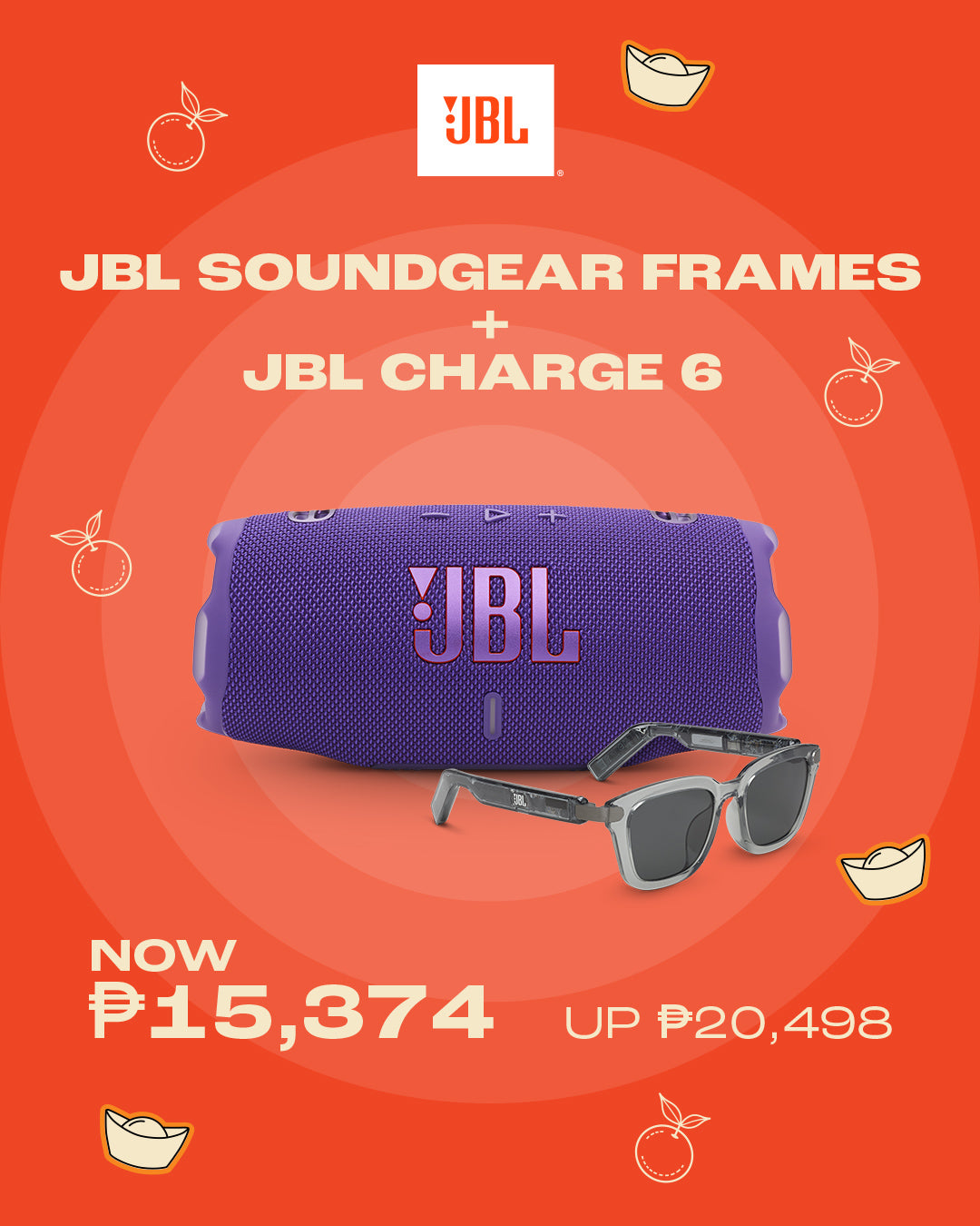JBL CHARGE 6 + JBL SOUNDGEAR FRAMES